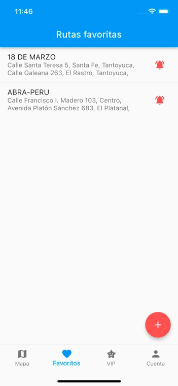Pantalla de Desarrollo de Aplicación de Transporte Urbano en Tiempo Real "Abordo"