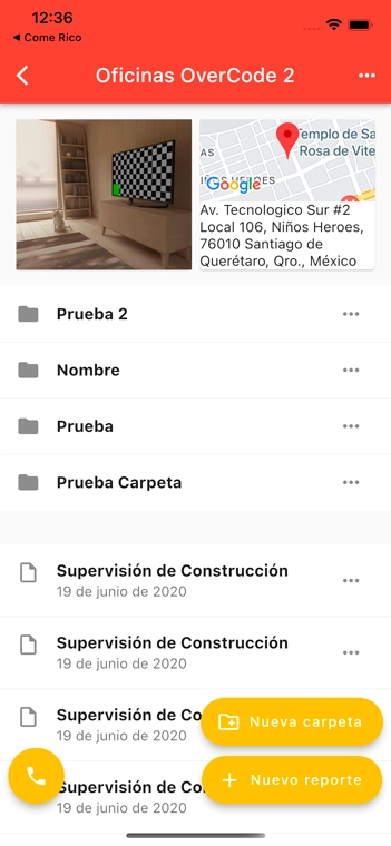 Pantalla de Aplicación móvil y web de RoofMaster®