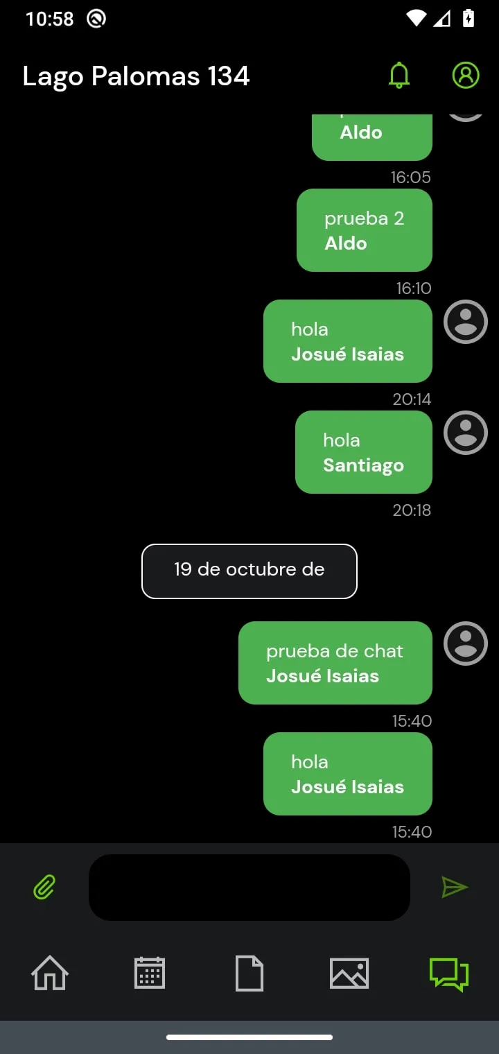 Pantalla de Aplicación móvil de Santiago Pardo